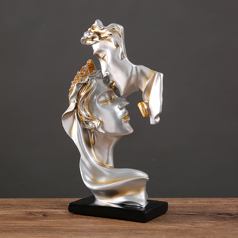 Figrhub® Eternal Kiss – Resin Romantic Sculpture
