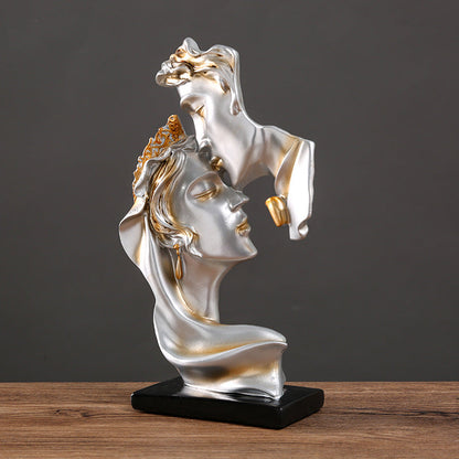 Figrhub® Eternal Kiss – Resin Romantic Sculpture
